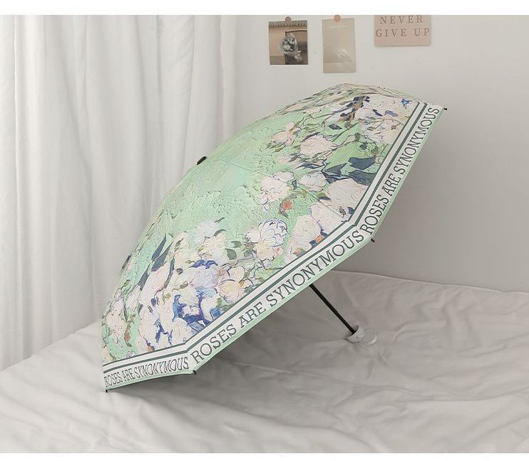 ♡花柄♡晴雨兼用　遮光100％　折り畳み　エレガント　雨　 女性用 雨傘