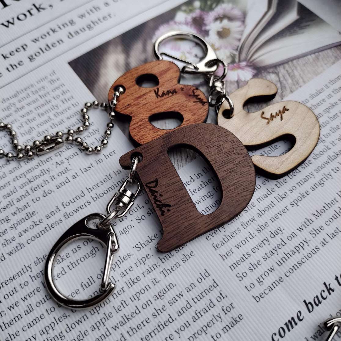 ネームタグキーホルダーレザーアルファベットキーホルダーオーダーページ