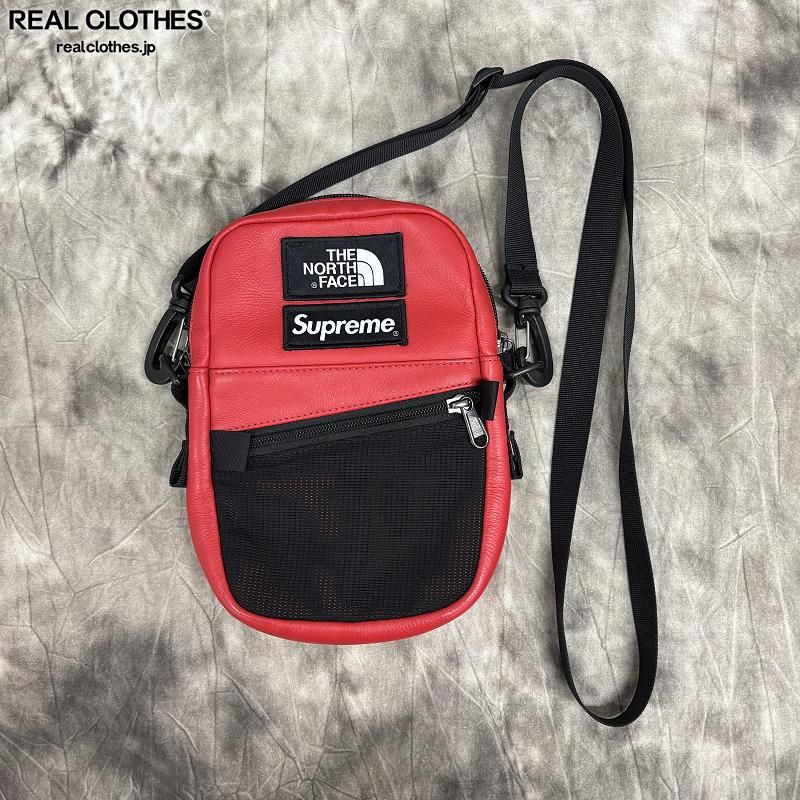 Supreme×THE NORTH FACE/シュプリーム×ノースフェイス【18AW】Leather Shoulder Bag/レザーショルダーバッグ  レッド - メルカリ