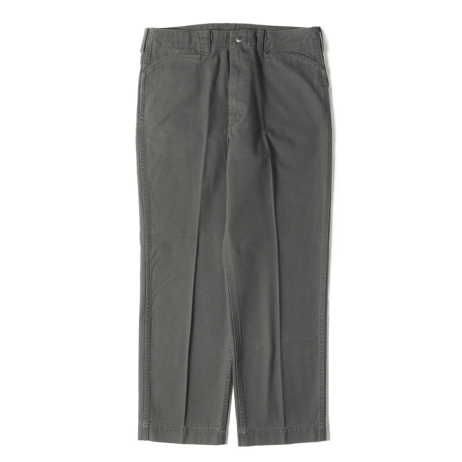 AtLast＆Co. WORK TROUSERS ワークパンツ 32 美品】AtLast&Co. ダック地 ワークパンツ ブラウン 32 美品