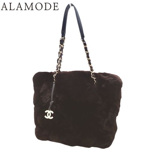 CHANEL/ラビットファートートバッグ CHANEL(シャネル) / ラビットファー/チェーントートバッグ