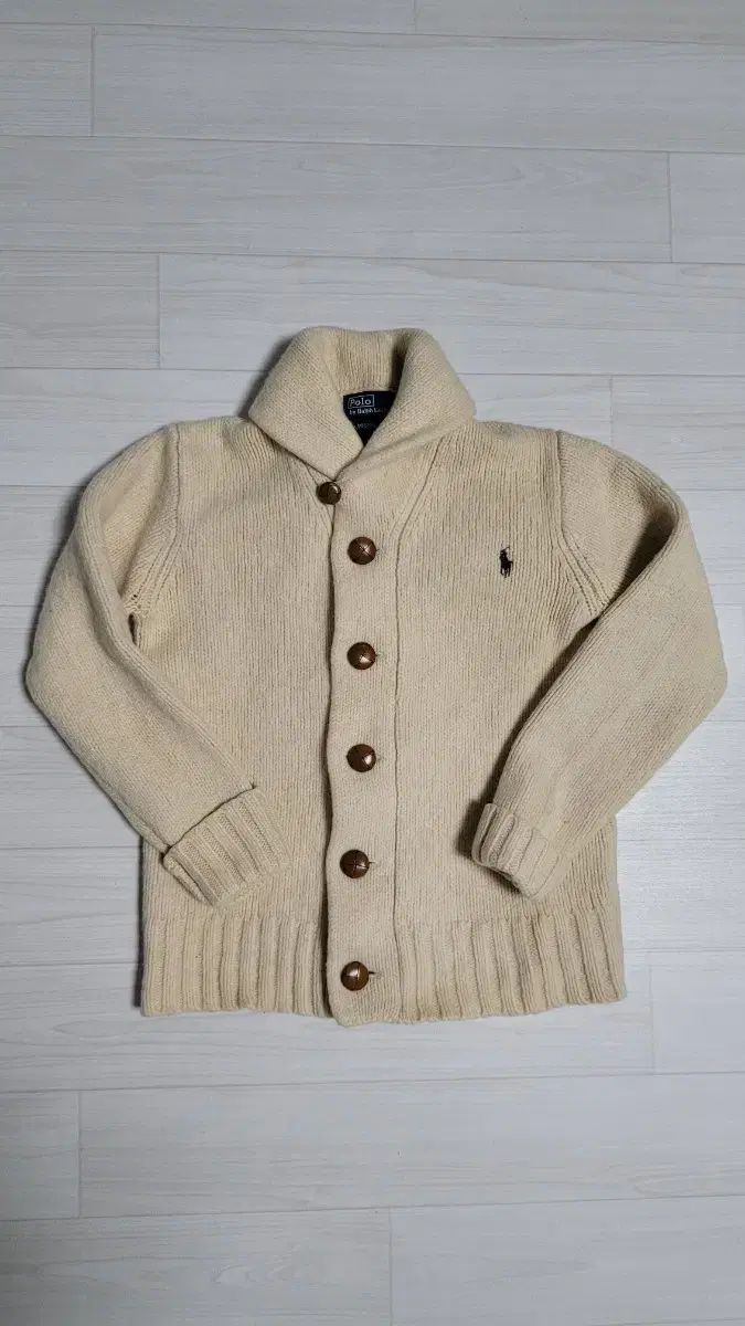 キッズ ポロ ウール ニット カーディガン