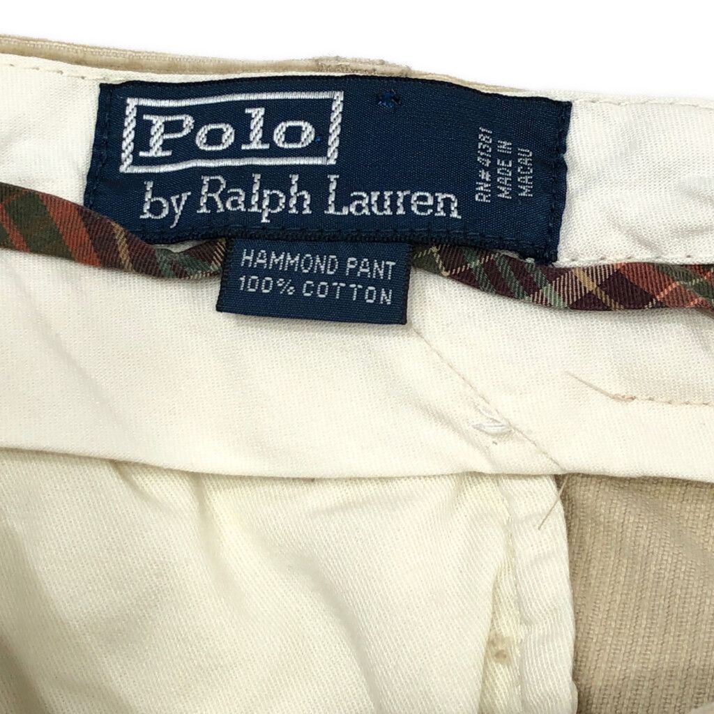 ラルフローレン HAMMOND PANT 2タック コーデュロイパンツ ベージュ Polo by Ralph Lauren ポロ ラルフローレン HAMMOND PANT 2