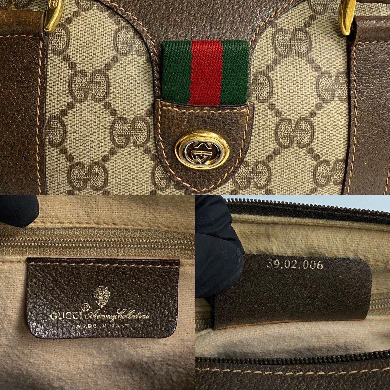 極 美品 GUCCI オールドグッチ グッチ ヴィンテージ シェリーライン GG