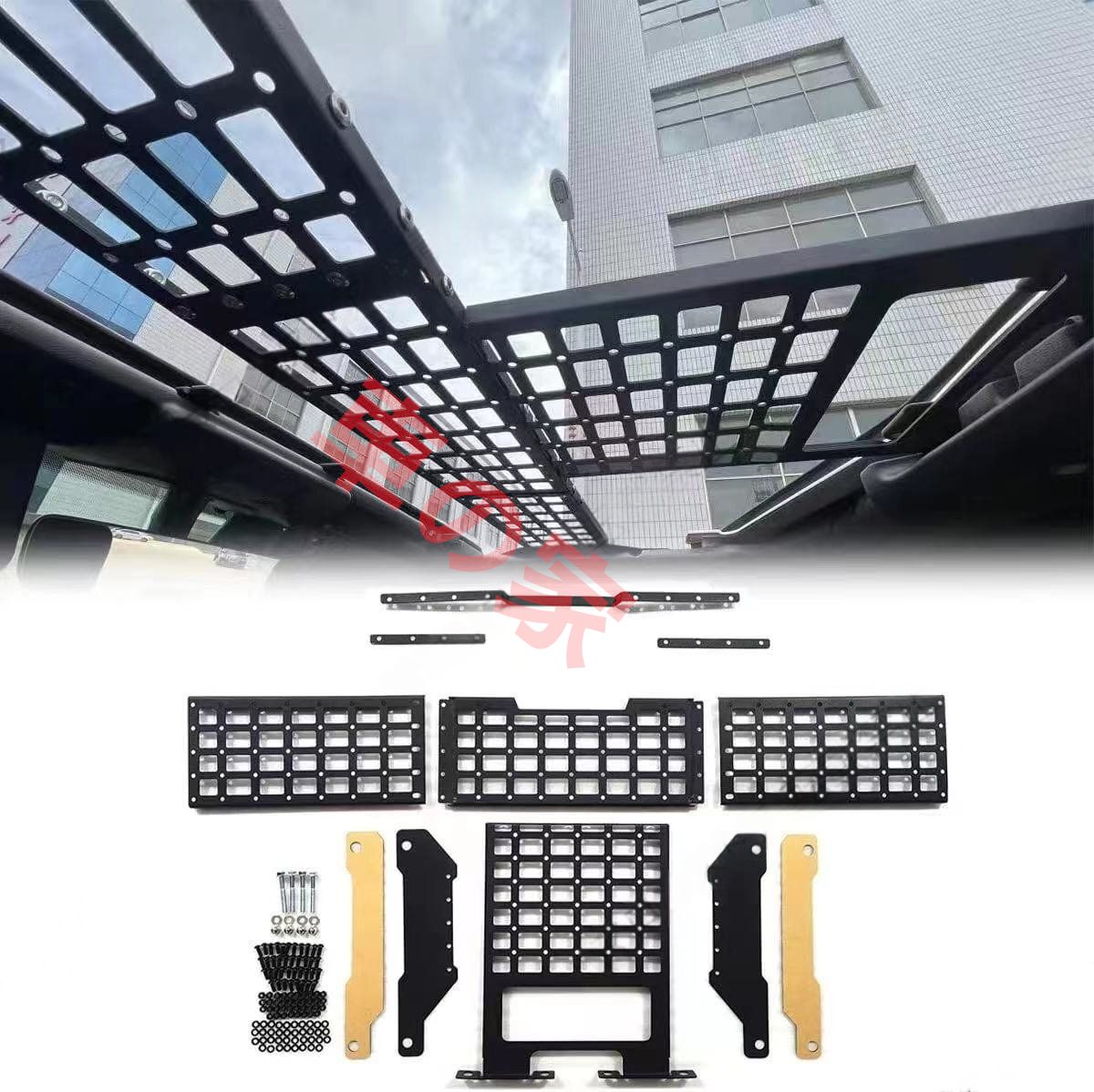 高品質 18 JEEP JLラングラー 車上ラック フロント収納ラック