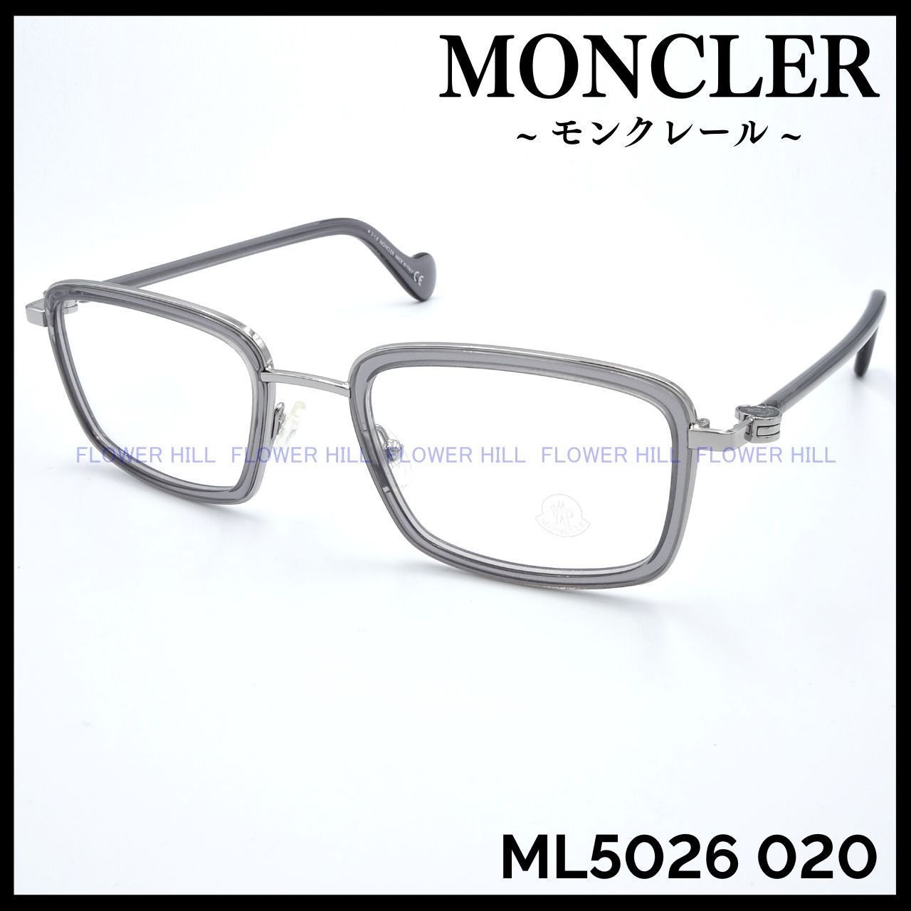 MONCLER ML5026 020 クリアグレー モンクレール メガネ 眼鏡