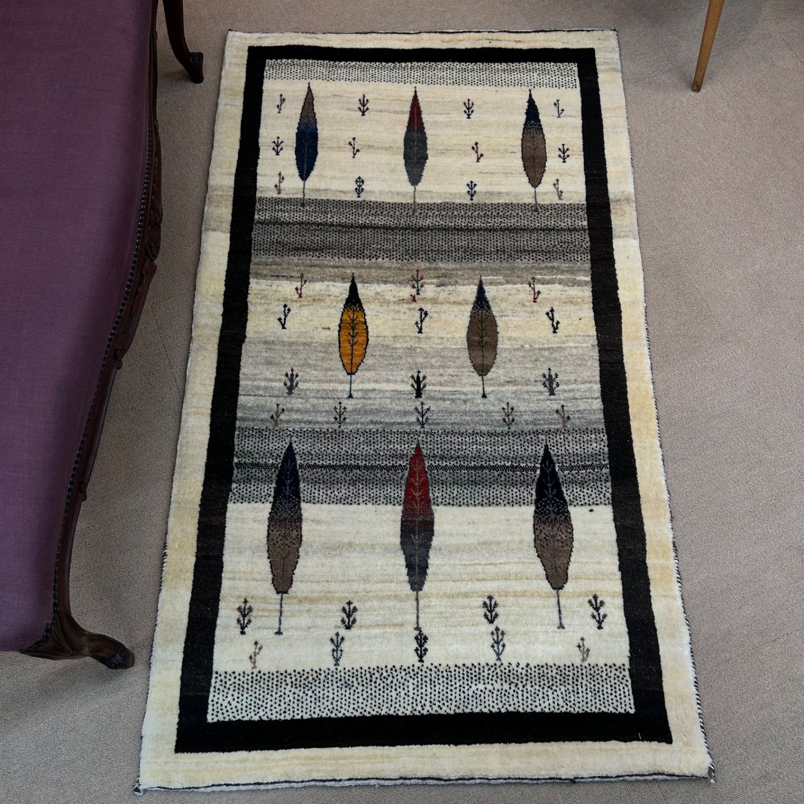 ギャッベ４枚セット イラン製 ウール ギャッベ4枚セット イラン製 ウール