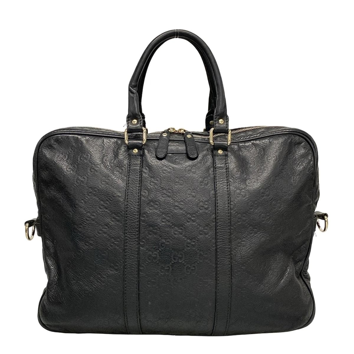 GUCCI グッチ ビジネスバッグ インプリメ 201480 黒 レザー