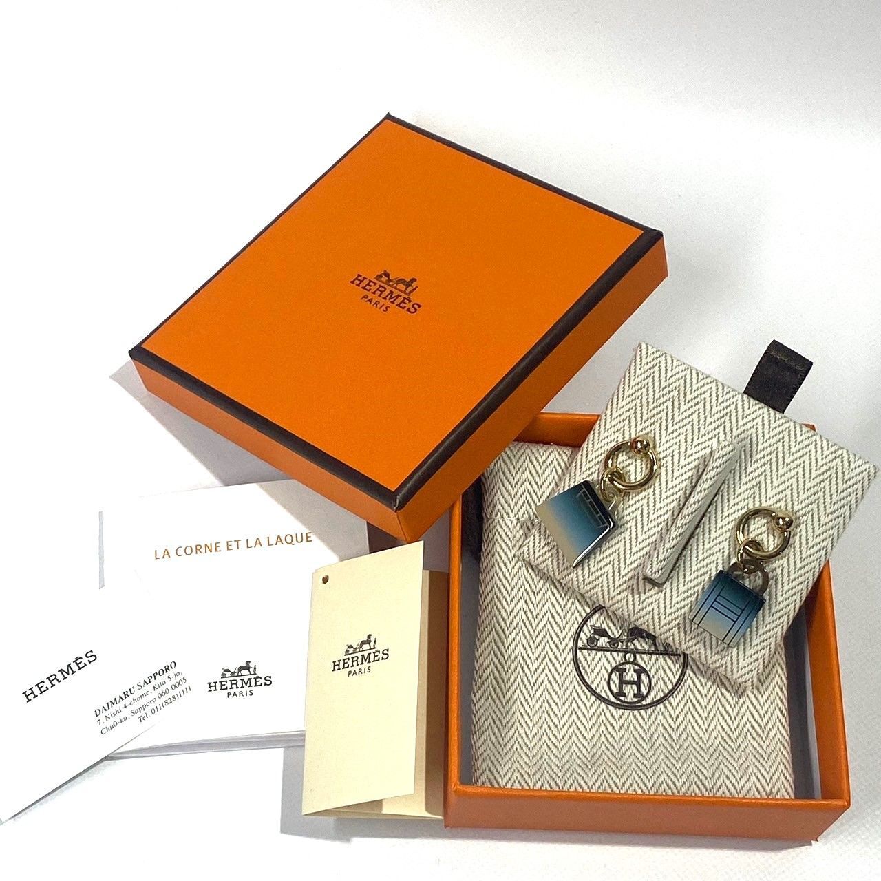 1537 Hermès HERMES エルメス アミュレット マロキニエ イヤリング 