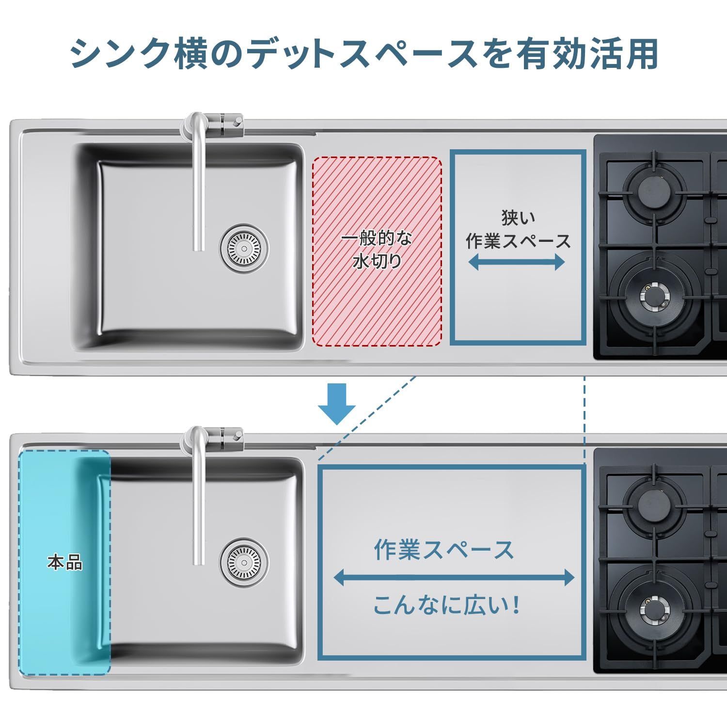 人気商品】【隙間に置ける/大容量】 伸縮式水切りラック スリム水切り