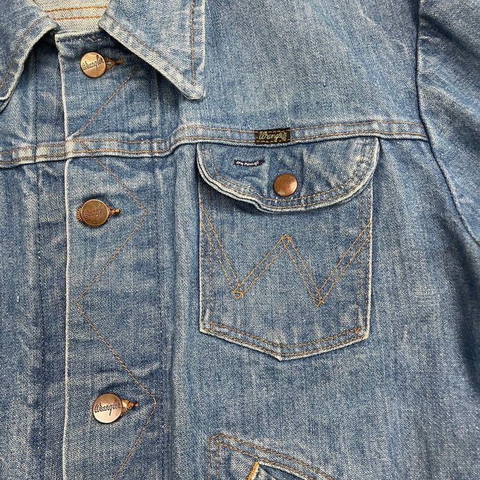 Wrangler ラングラー　デニムジャケット　USA製　白三角タグ 希少！70sビンテージ USA製 Wrangler デニムジャケット 三角タグ