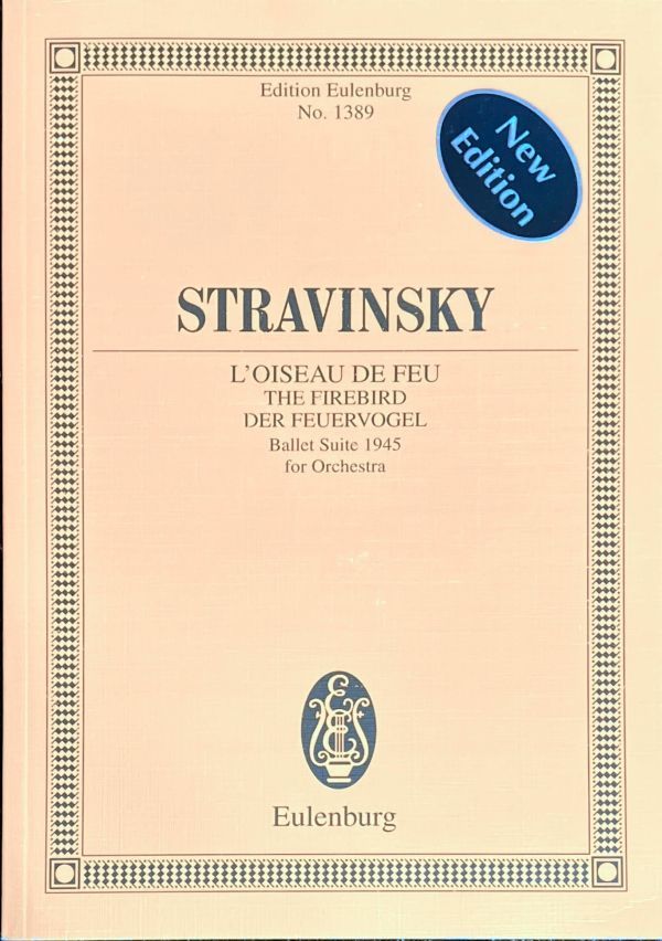 ストラヴィンスキー バレエ音楽「火の鳥」(オーケストラ)輸入楽譜 Stravinsky LOiseau de Feu (Ballet Suite 1945) 洋書