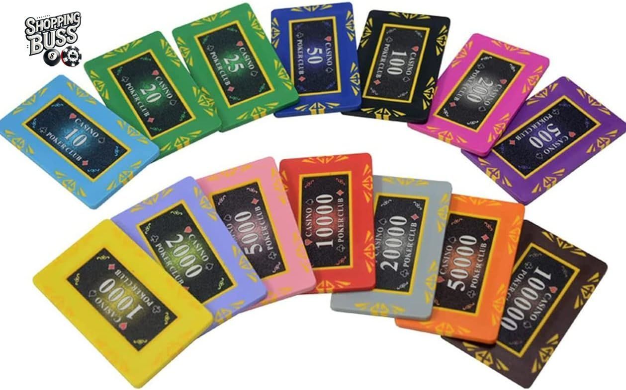 100個のカジノチップ 30グラムポーカーチップカジノゲームクレイテキサスホールデムブラックジャックポーカーチップ$