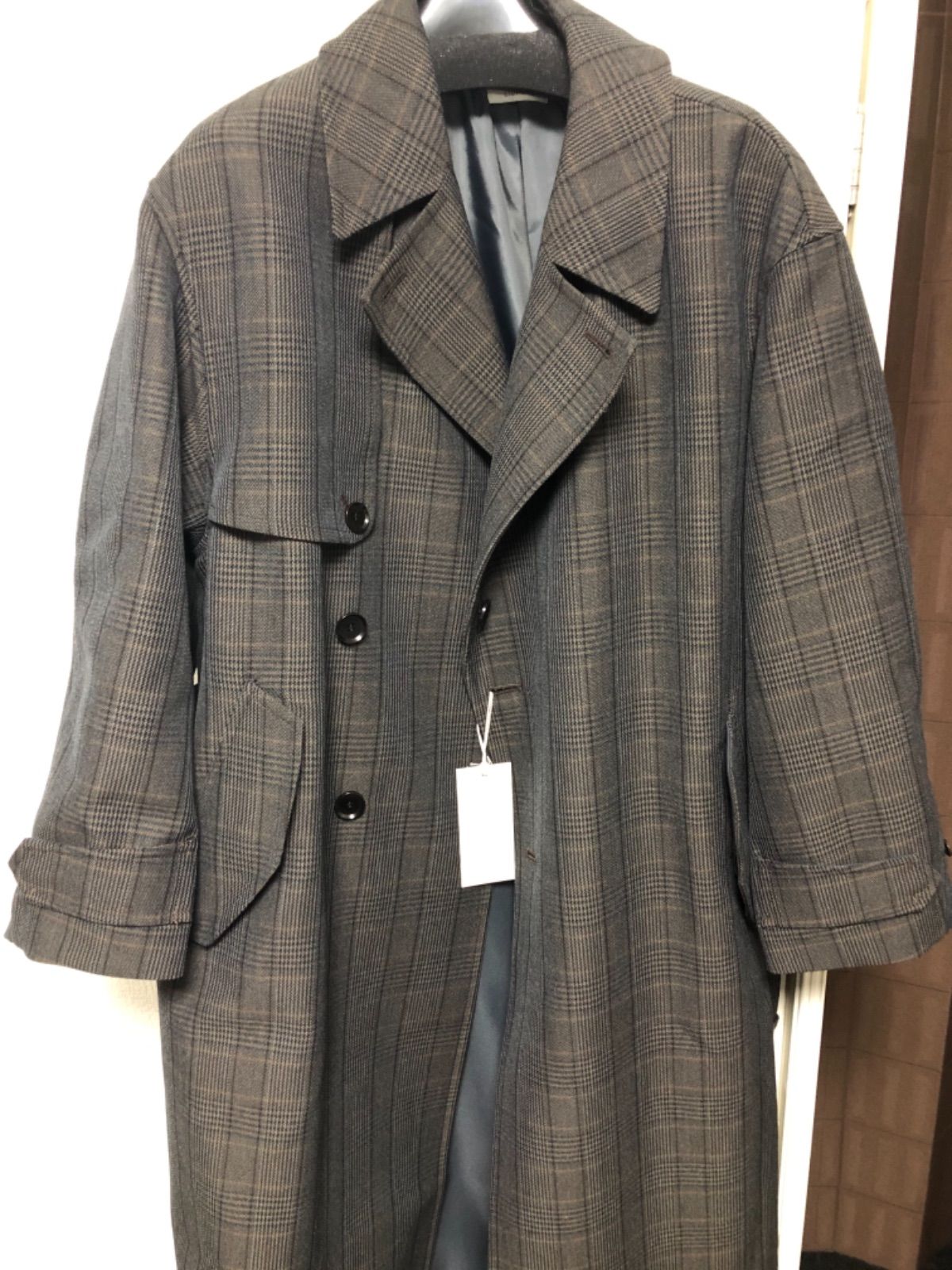 LIDNM WOOL CHECK TRENCHCOAT リドム トレンチコート - メルカリ