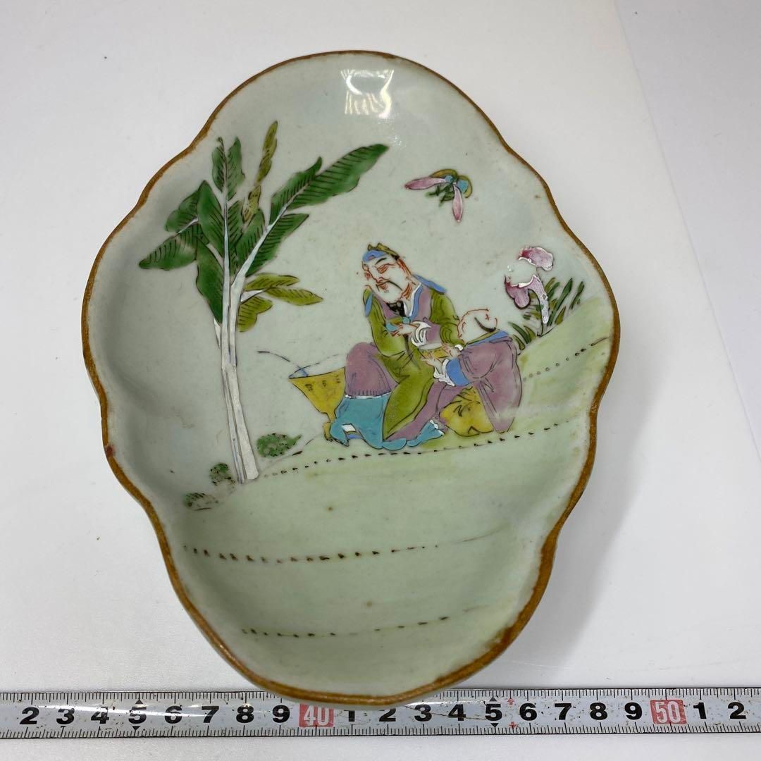 中国清時代　粉彩人物画　長皿　幅約22㎝　タエサ　東さ6-1201② 中国清時代 粉彩人物画 長皿 幅約22㎝ タエサ 東さ6-1201② - メルカリ