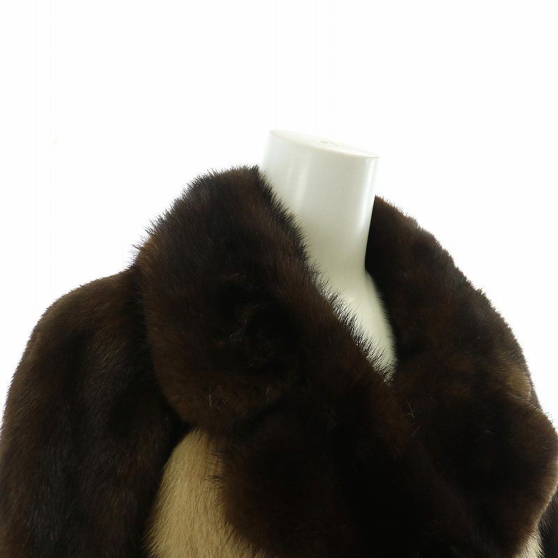 レヴィヨン Revillon ミンク ファーコート アウター 毛皮 染毛 ミドル