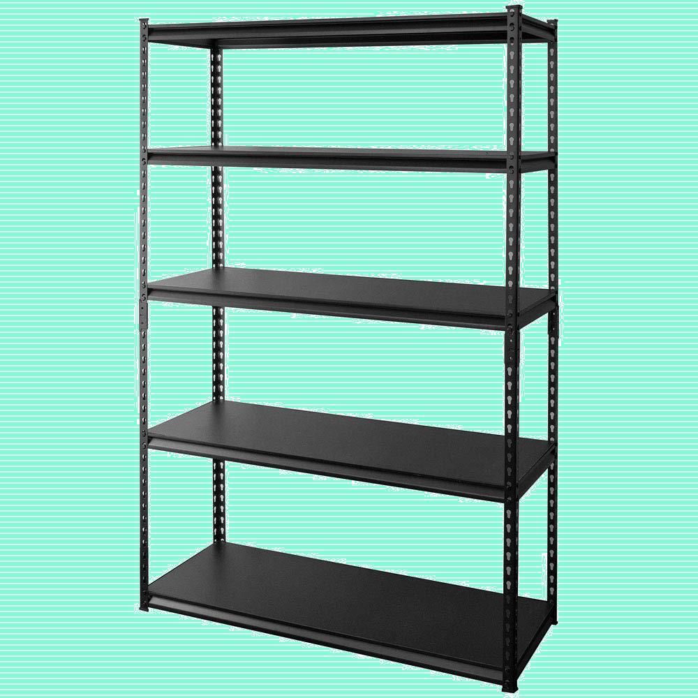 STR-1200 5段 ブラック 幅120cm メタルラック スチールラック 幅約120×奥行約46×高さ約183㎝ ラック アイリスプラザ