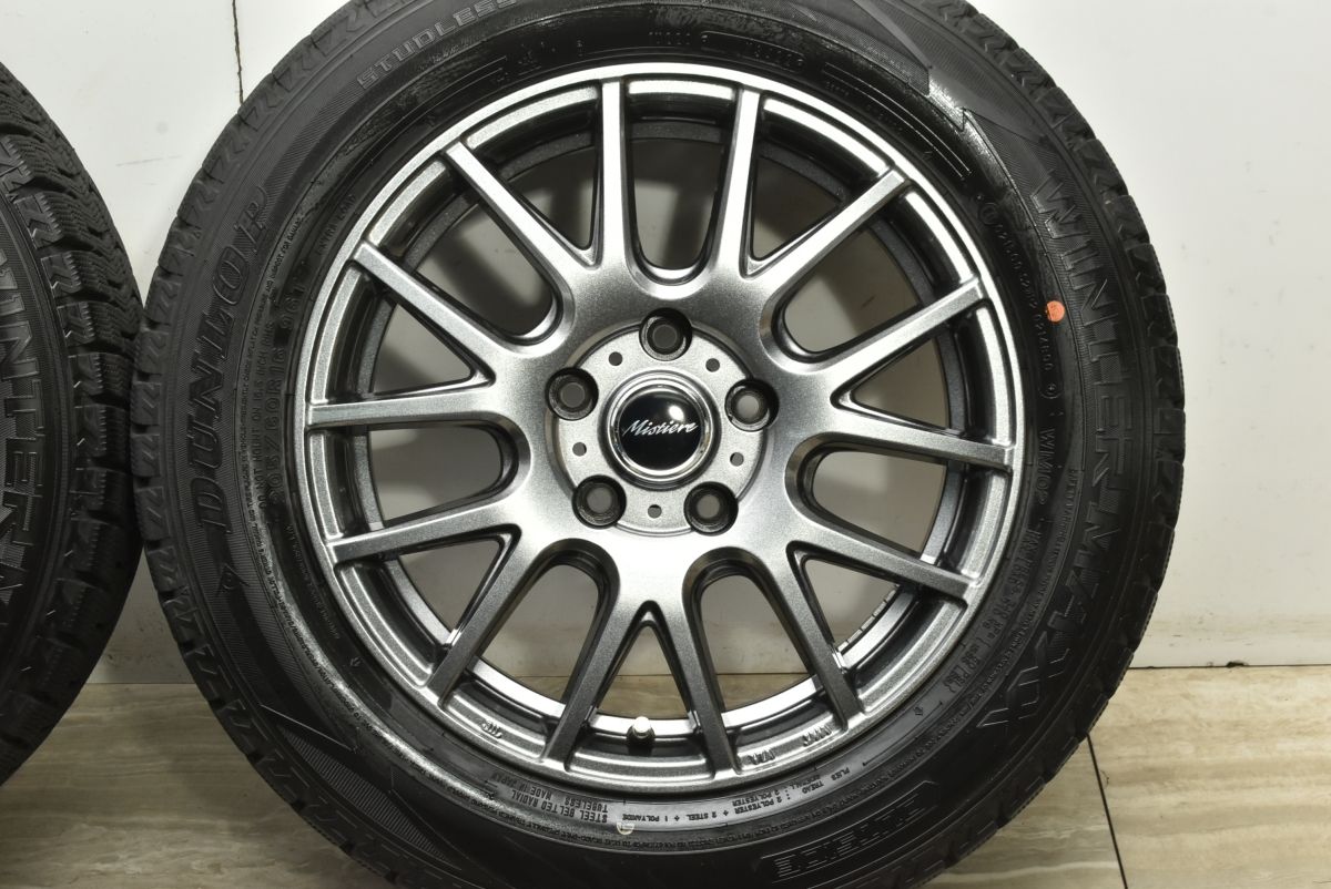 毎日セール価格を実現！ バリ溝 ミスティーレ 16in 6.5J 38 PCD114.3 ダンロップ ウィンターマックス WM02 205|60R16 ノア ヴォクシー ステップワゴン セレナ