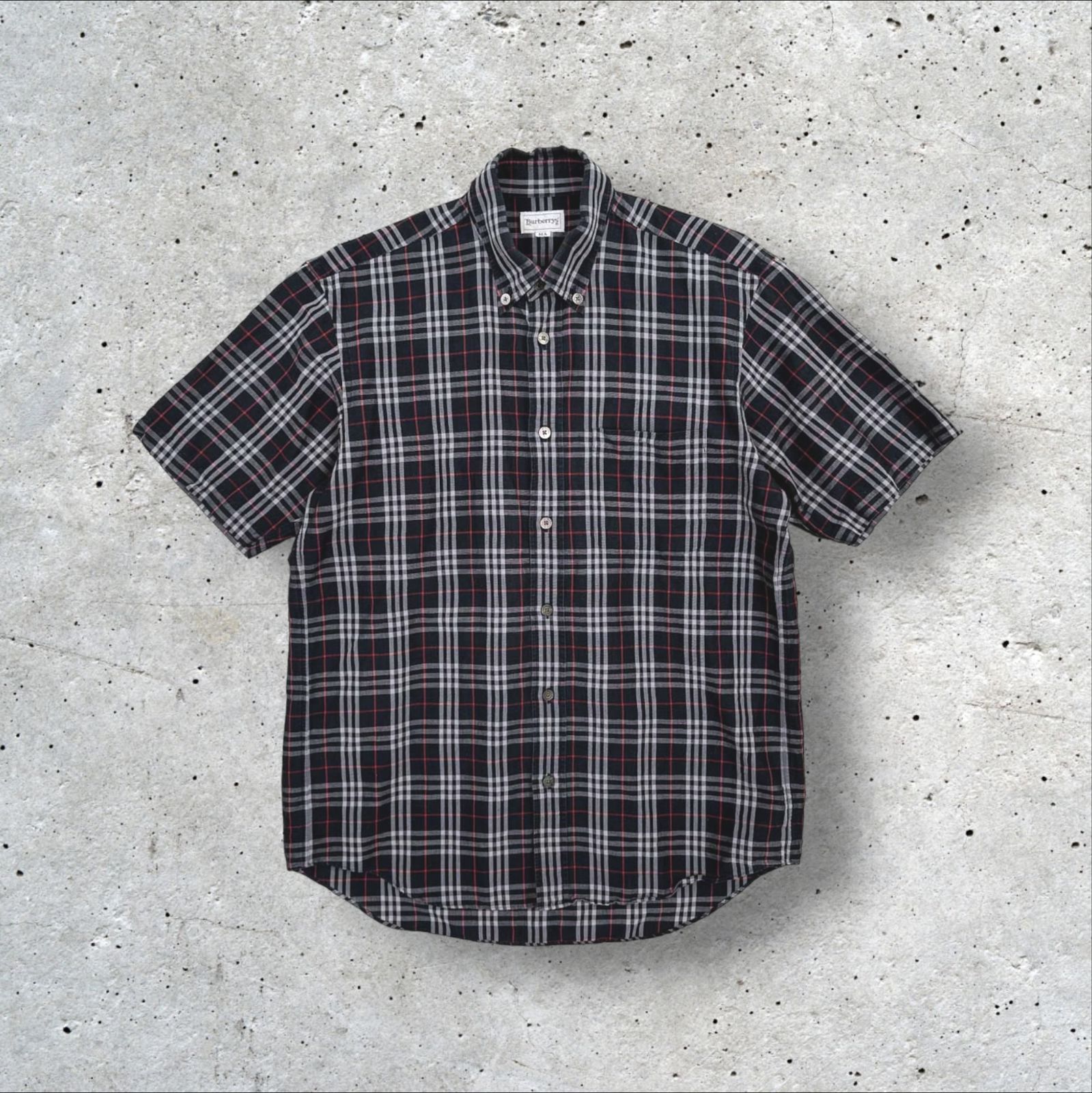 BURBERRY 半袖チェックシャツ ホワイト・グレー・ブラック BURBERRY