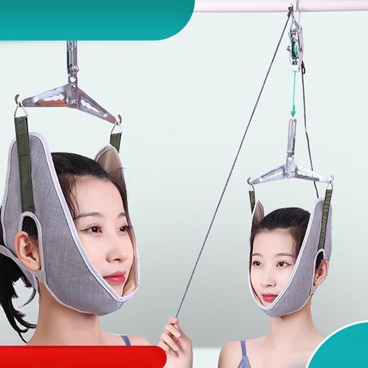 ネックストレッチャー 牽引 帯 首 頸椎 サポーター 吊り下げ器 家庭用 自宅 吊り下げ器 セット ストレッチ 首伸ばし リハビリ 健康 疲労 解消 お年寄り 贈り物 肩こり 頸椎 ギフト プレゼント amyz1206