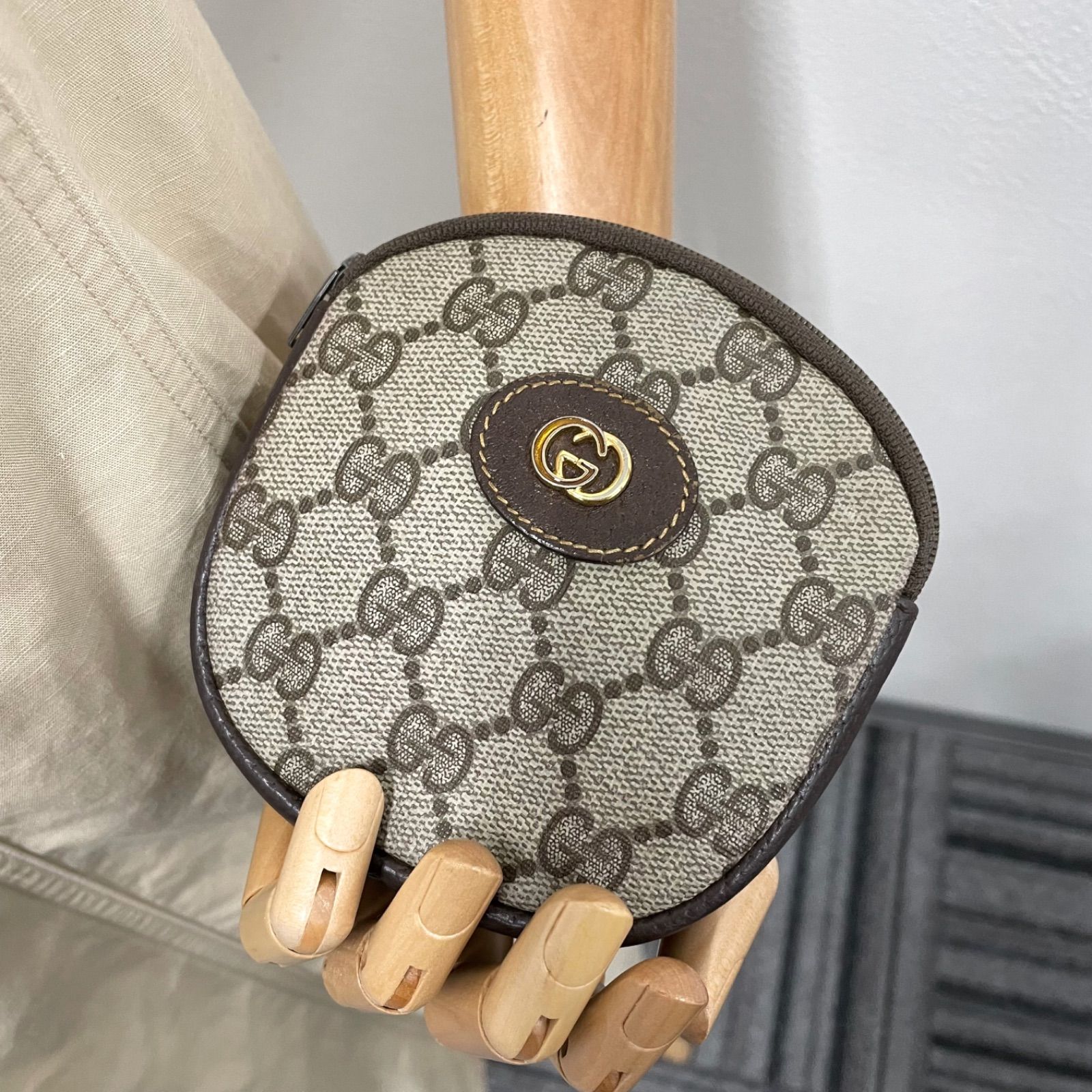 GUCCI グッチ GGキャンバス ポーチ 小物入れ ベージュ 039・89・0215 