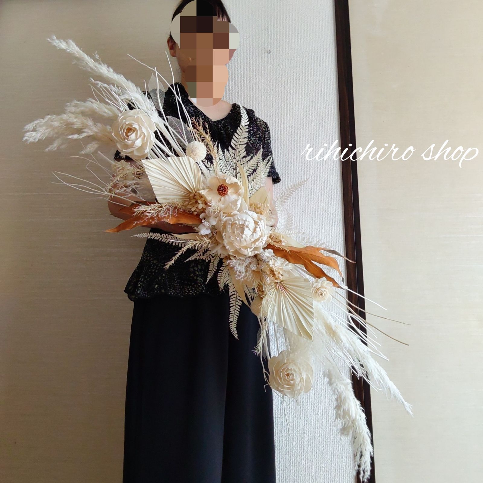 横長スワッグ スワッグ ドライフラワー バースデーフォト 横長スワッグ