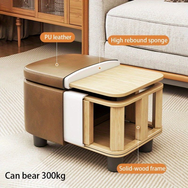 ストレージスツール　チェア　収納　インテリア　スツール　グレー　合皮素材 ストレージスツール チェア 収納 インテリア スツール グレー 合皮素材