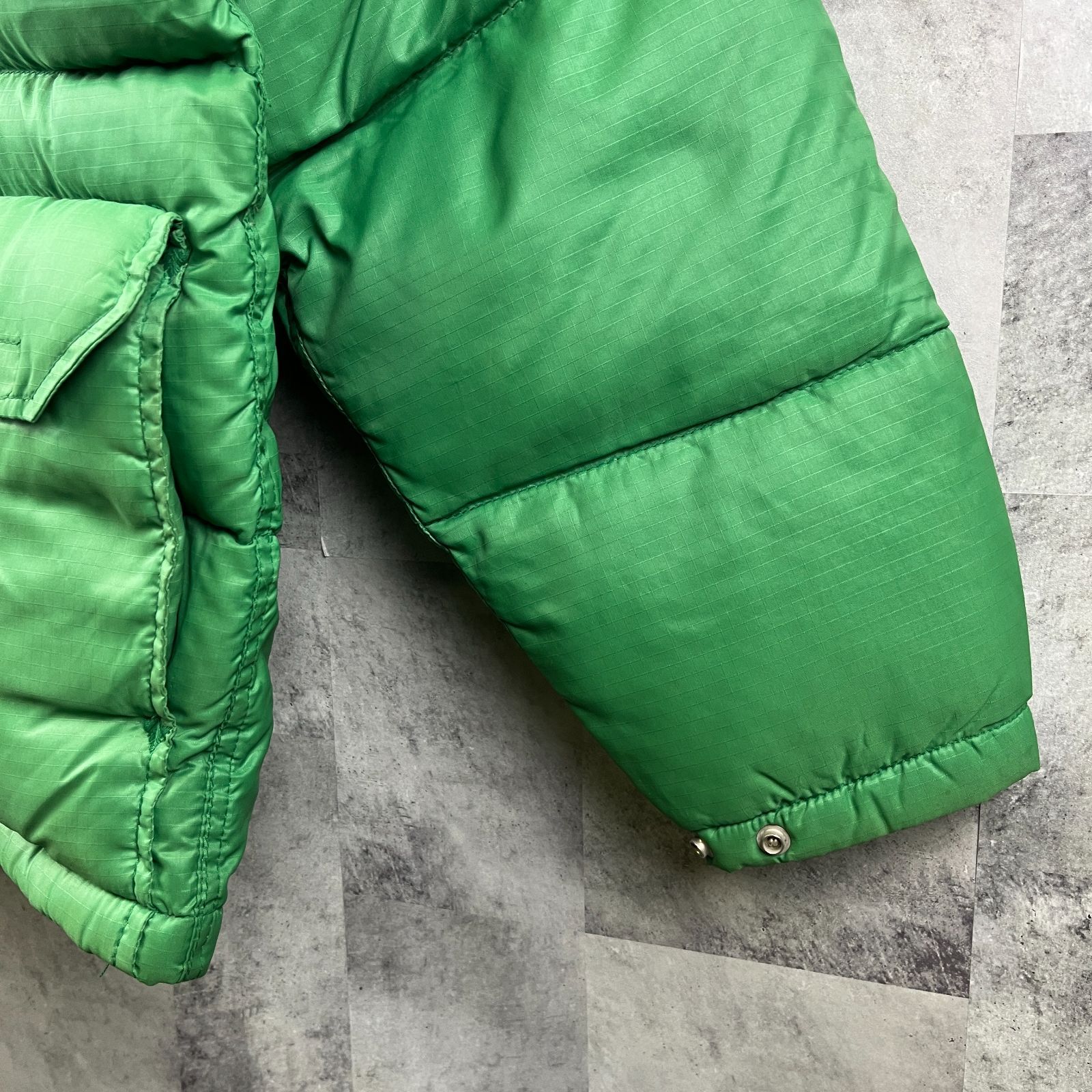 70s USA製 THE NORTH FACE ダウンジャケット 茶タグ リップストップ 