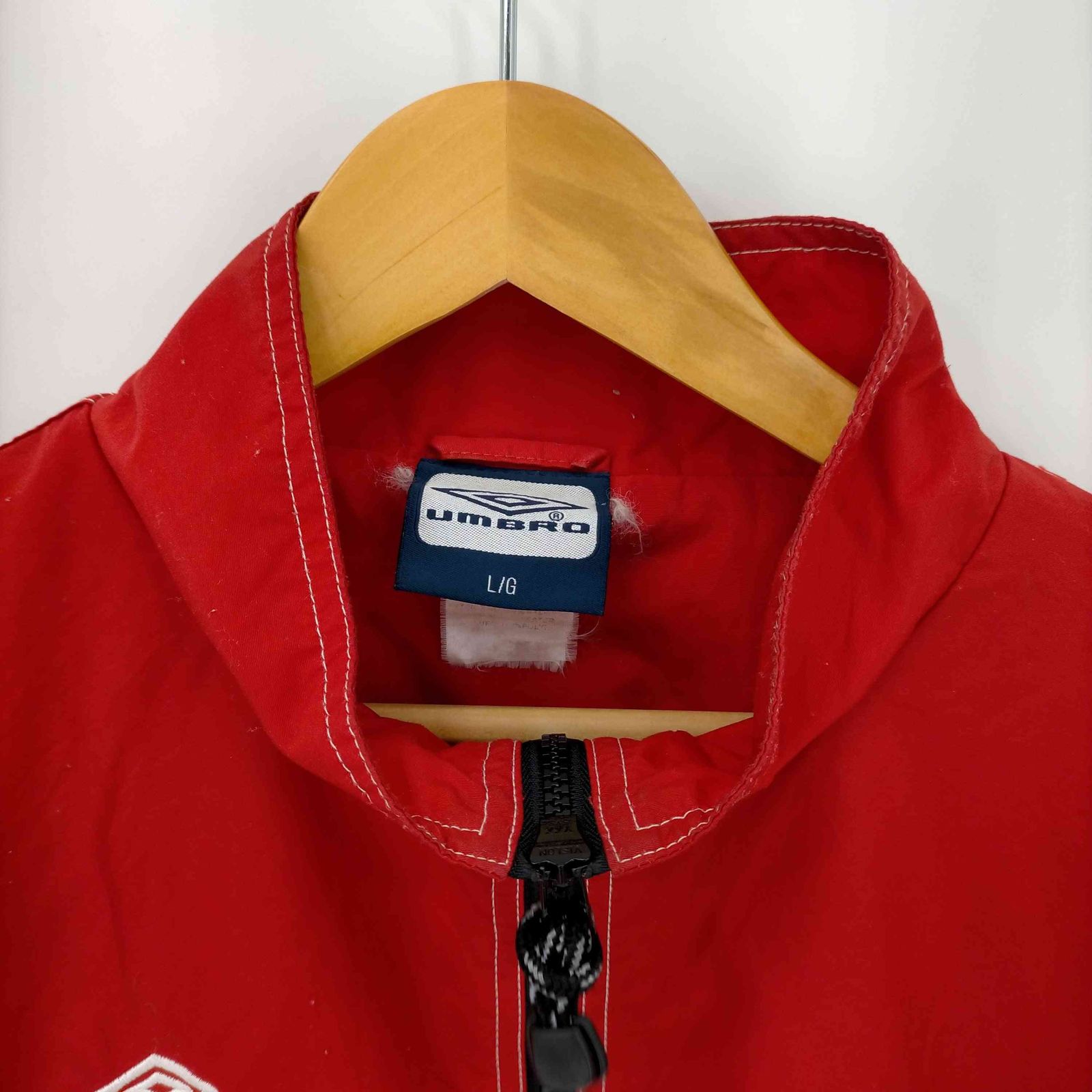 アンブロ UMBRO 00S ロゴ刺繍 バイカラー ジップアップナイロン 