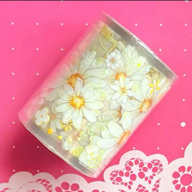 贝壳光 雏菊听风 5cm×5m 100cm|loop 海外マスキングテープ