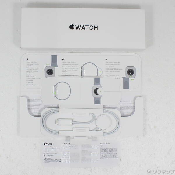 〔未使用品〕 未使用品 Apple Watch SE 第2世代 GPS 44mm ミッドナイトアルミニウムケース ブラックソロループ【196】