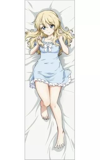 抱き枕カバー シーツ ブランケット ダージリン 白 描き下ろし抱き枕カバー 2WAYトリコット ガールズ＆パンツァー 章