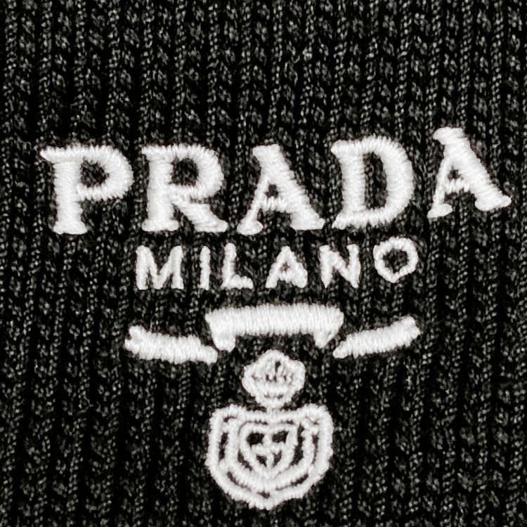 PRADA クロップド コットン カーディガン 半袖 PRADA クロップド