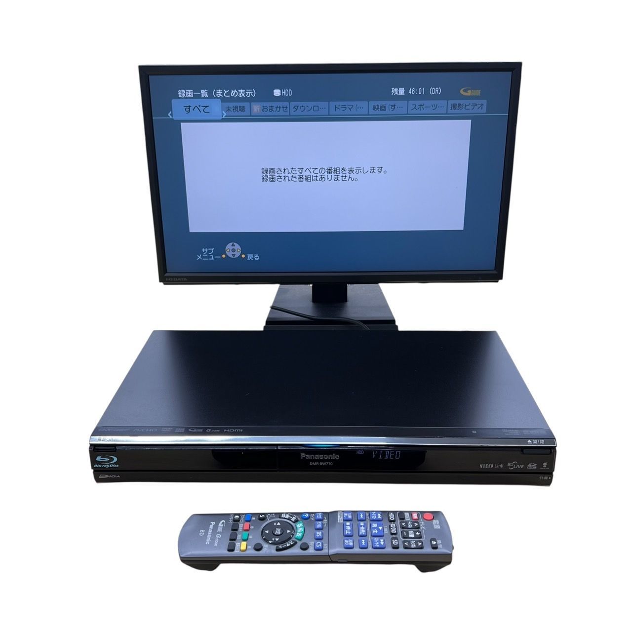 【完動品】Panasonic ブルーレイ DIGA DMR-BW770 概要 HDD搭載ハイビジョンブルーレイディスクレコーダー DMR
