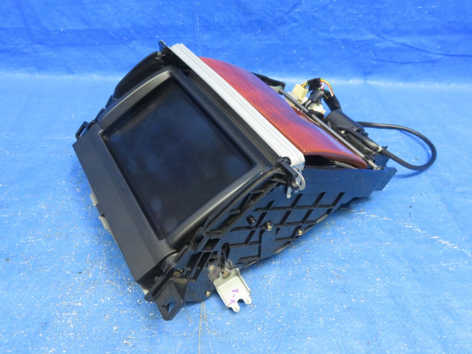 LA6969 トヨタ ソアラ UZZ40 前期 マルチモニター ナビディスプレイ 木目調 開閉式 純正 86111-24100 液晶 使用感 BRIGHTFACE_UK