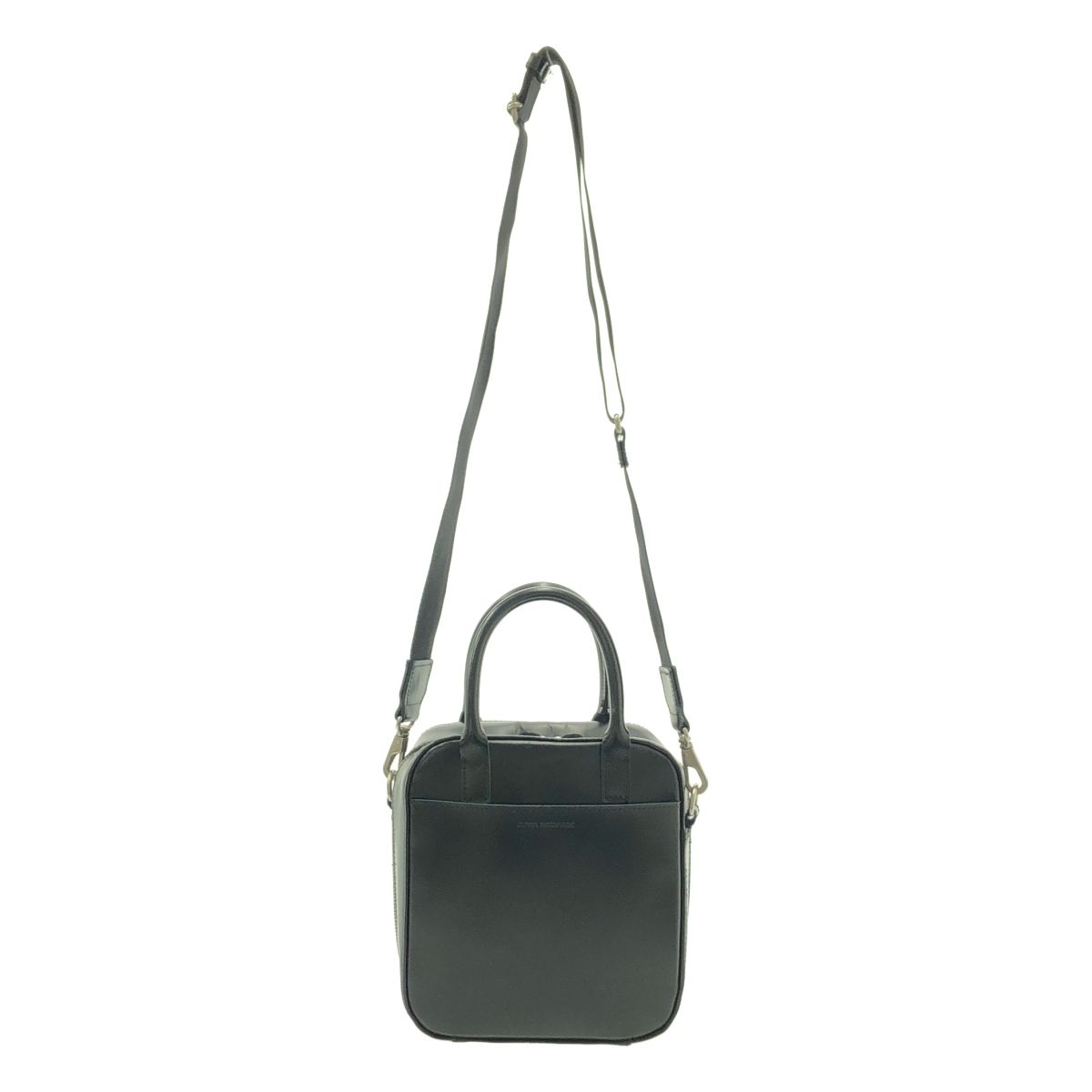 JUNYA WATANABE COMME des GARCONS ジュンヤワタナベ 2way ショルダー付き 牛革 カウレザー ロゴ ハンドバッグ ブラック レディース