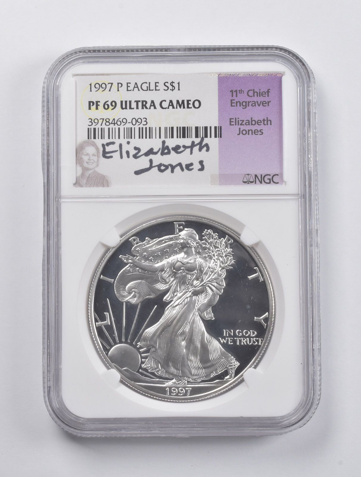 PF69 UCAM 1997P アメリカンシルバーイーグル サイン入り Js NGC