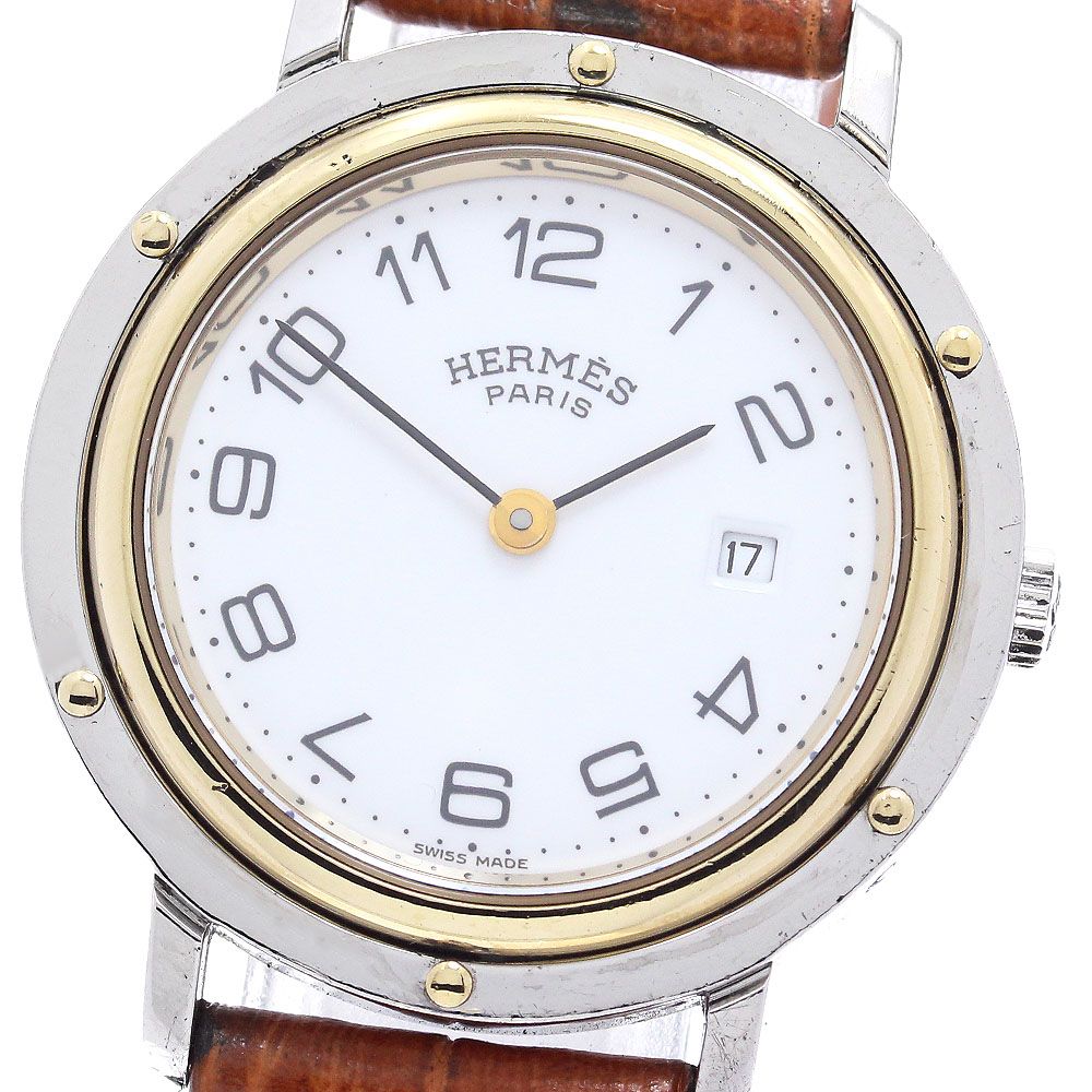 美品 エルメス HERMES クリッパー デイト レディース 腕時計 F708 エルメス HERMES クリッパー デイト クォーツ レディース_896955