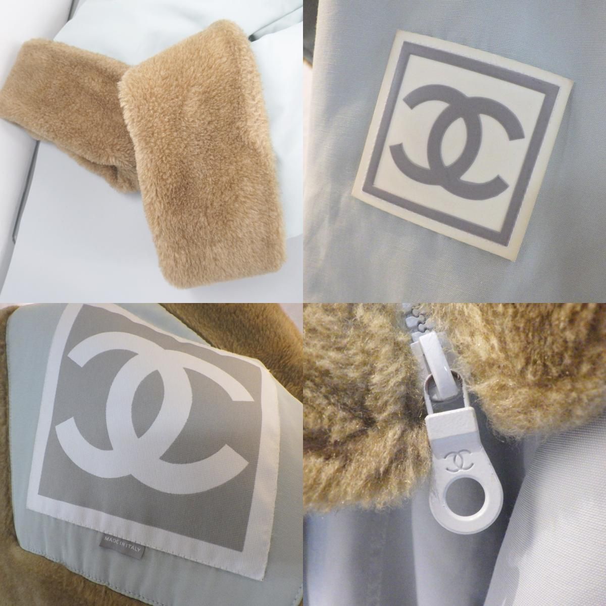 美品★CHANEL スポーツライン　フード付き　ブルゾンコート ナイロンストレッチフード付きコート(その他のコート・ブルゾン