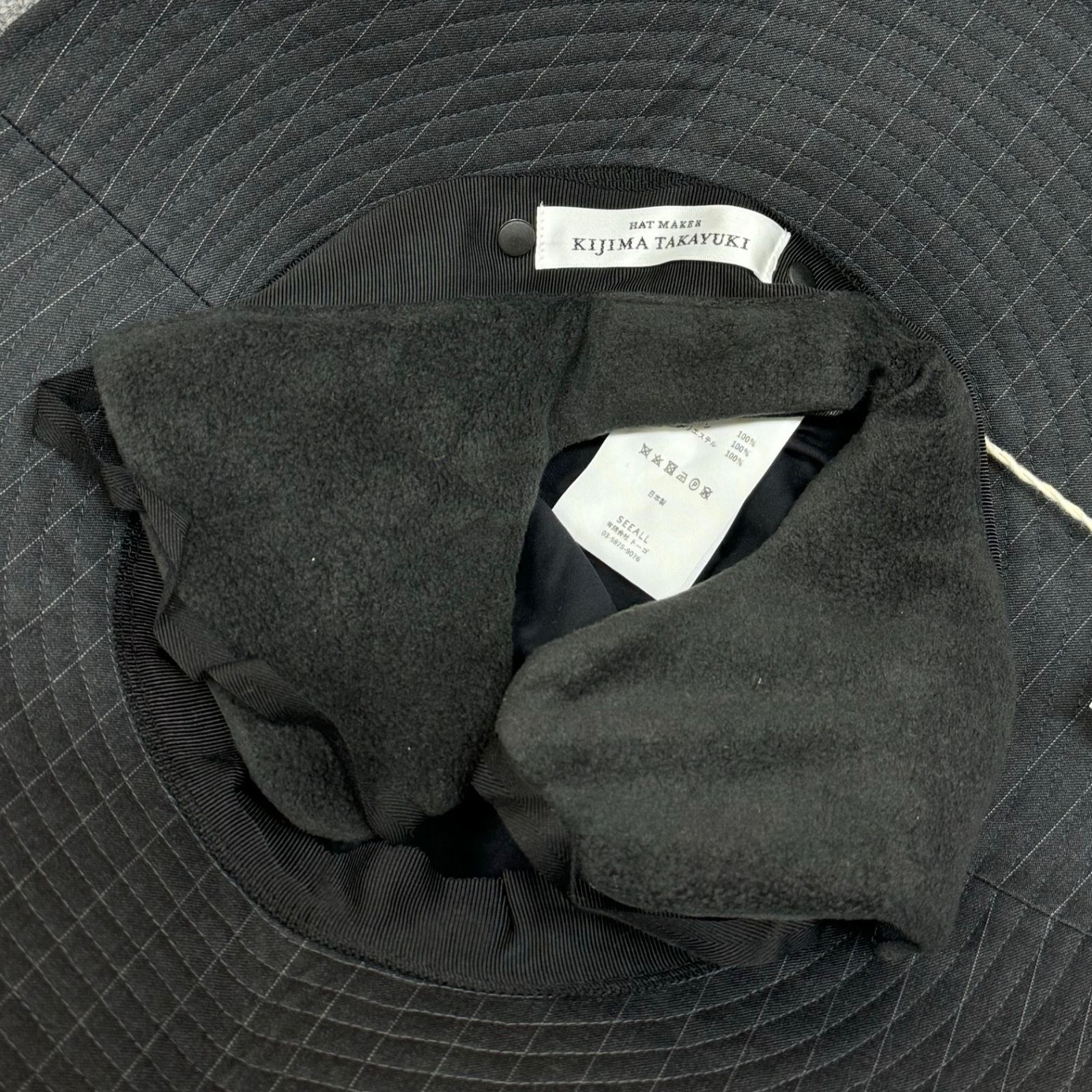 定価24200円 新品 KIJIMA TAKAYUKI × SEEALL コラボ HAT WITH EARPAD 