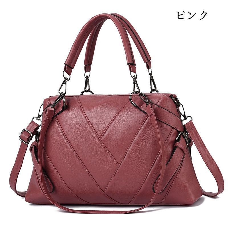 ショルダーバッグ レディース 配色 斜めがけバッグ 肩掛け PU
