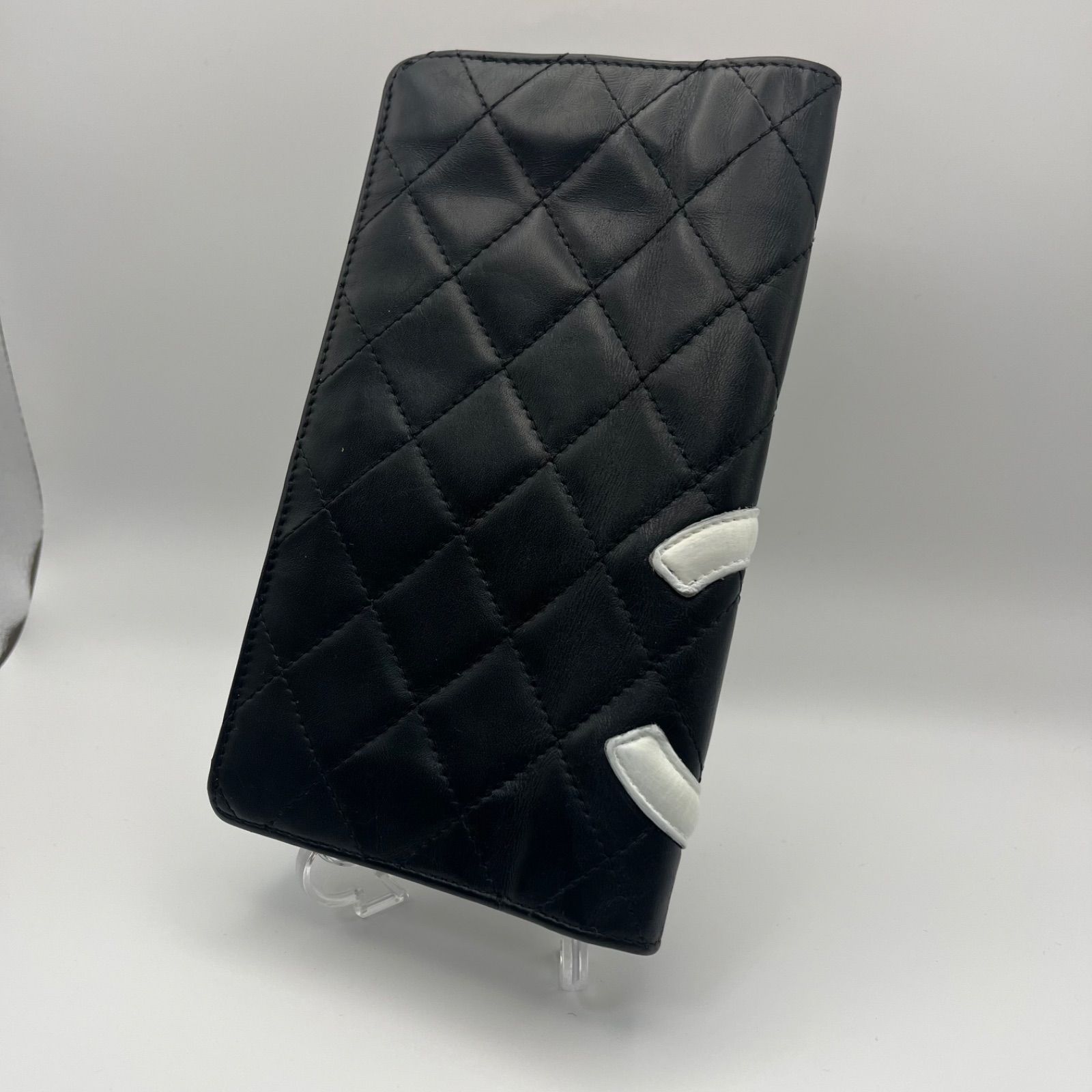 シャネル カンボンライン 二つ折り長財布