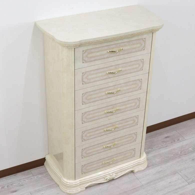 イタリア製　７段チェスト（アイボリー）アマルフィ　　サルタレッリ社 ☆サルタレッリ アマルフィ 7段チェスト アイボリー イタリア