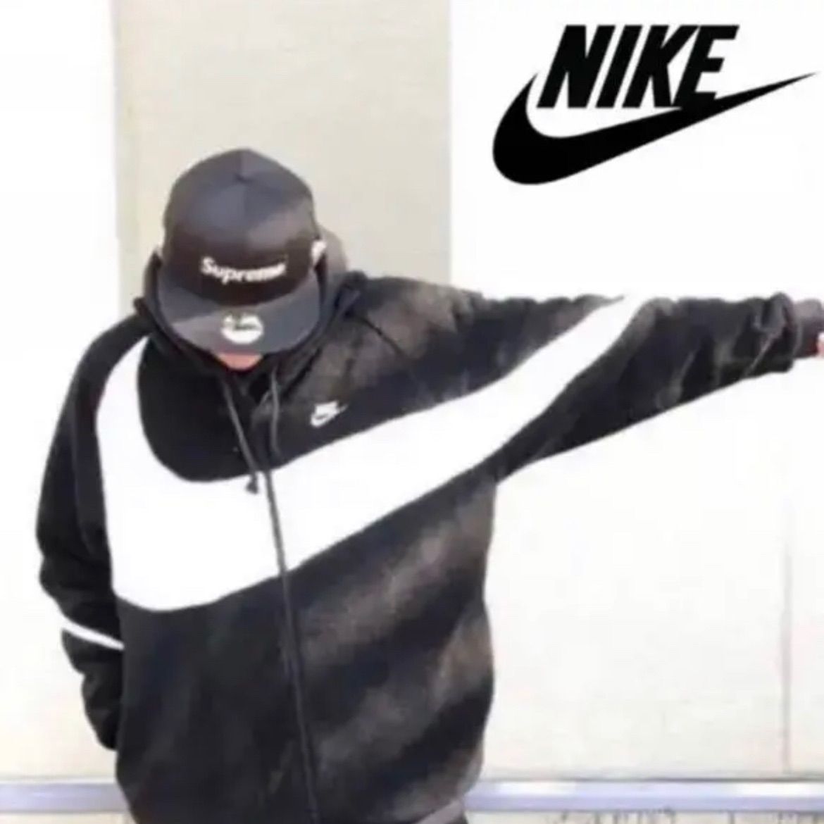 NIKE】ナイキ フルジップ ボアジャケット M ダークオブシディアン  