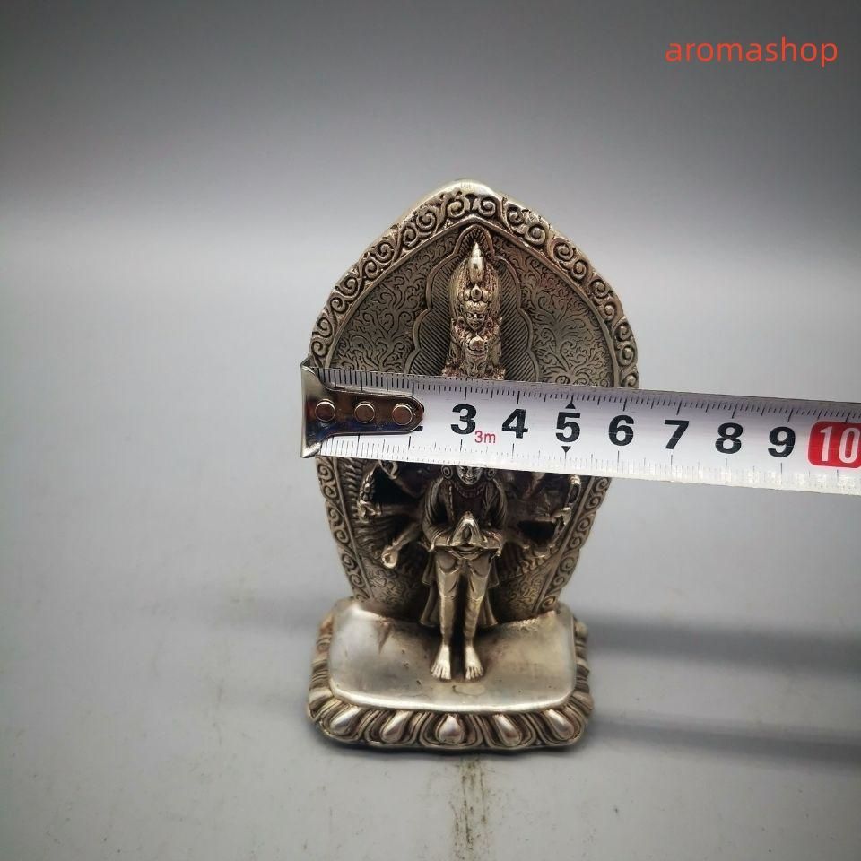 仏教美術銅鎏銀チベット密宗密教十一面千手観音立像 仏教美術銅?銀チベット密宗密教十一面千手観音立像 - メルカリ