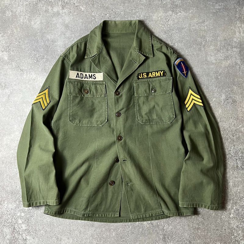 60's US ARMY OG107 ユーティリティシャツ シャツ袖2nd 美品