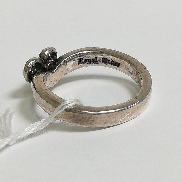 Z150 [新品] 定価2.3万円 ROYAL ORDER ロイヤルオーダー リング シルバー Thick Tiara Band w/ Allegra Heart w/ CZ SR917 925 指輪 | Y★