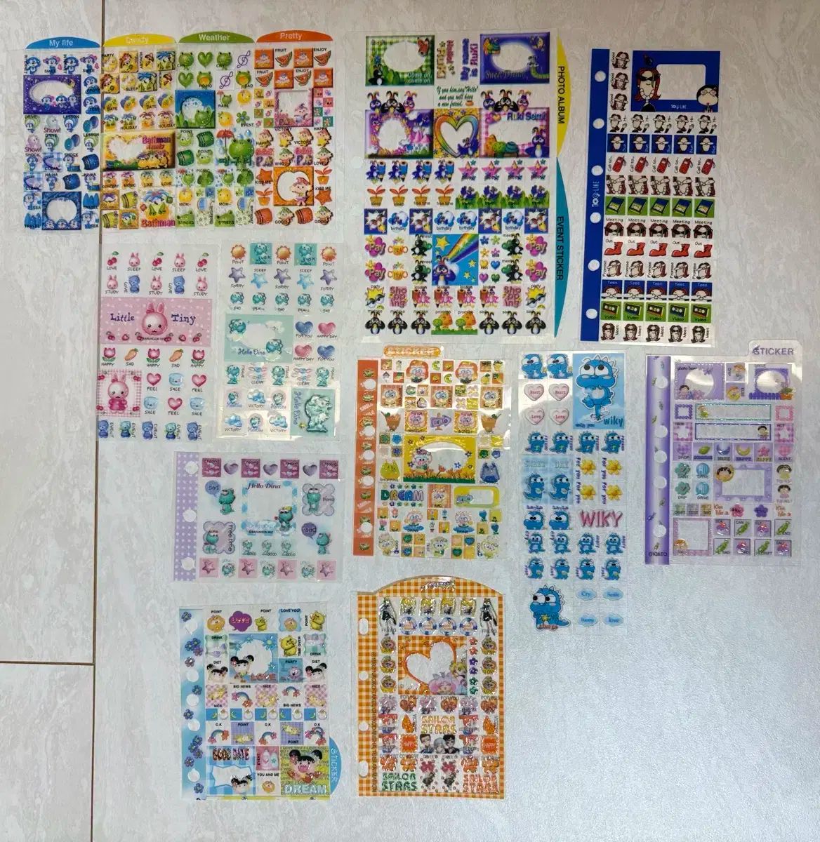 【雷市場（ポンジャン）商品韓国直送】 レトロ文具 古典 ステッカー