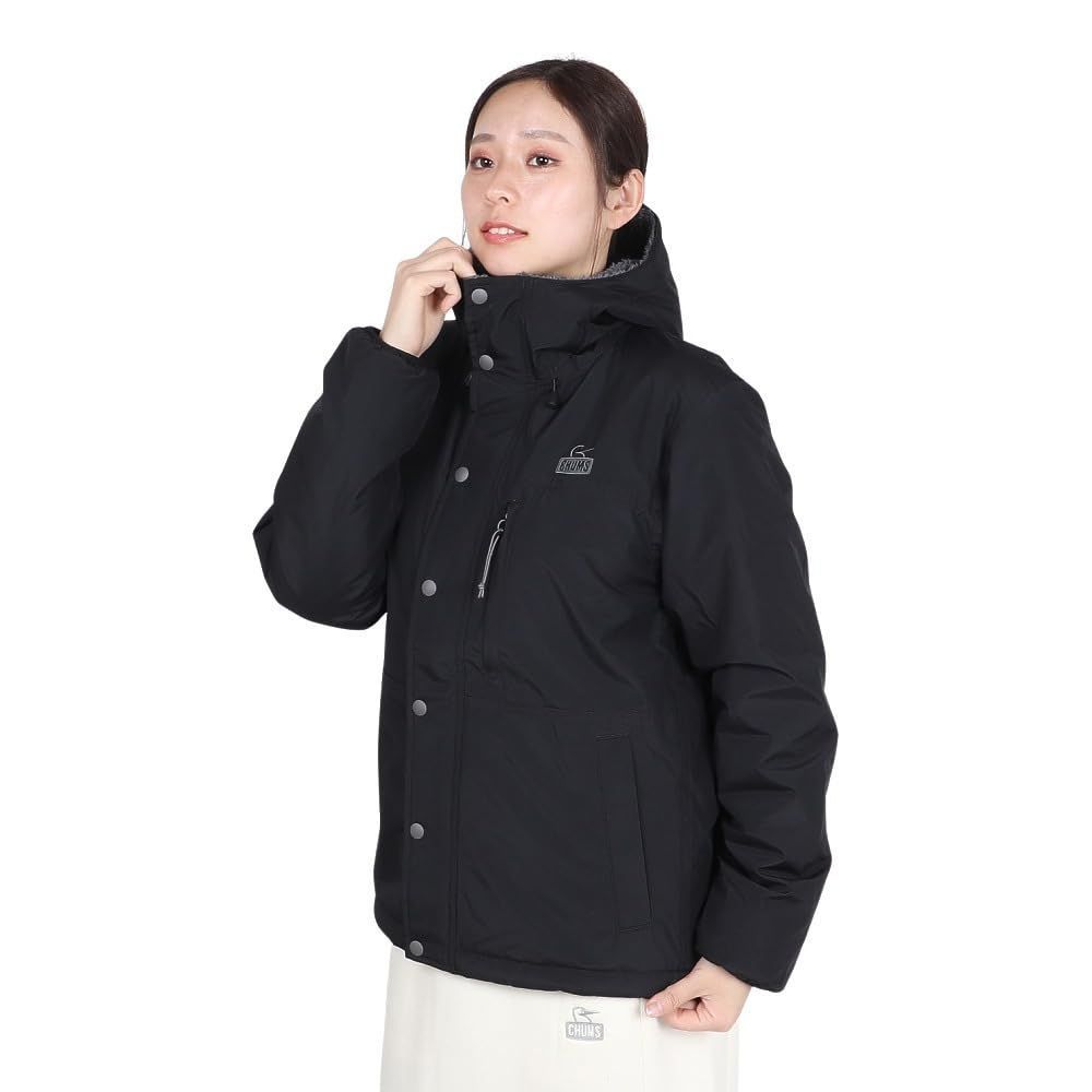Size M_Color ブラック|チャコール チャムス パーカー Elmo Gore-Tex WINDSTOPPER RV Hoodie レディース Black|Charcoal M