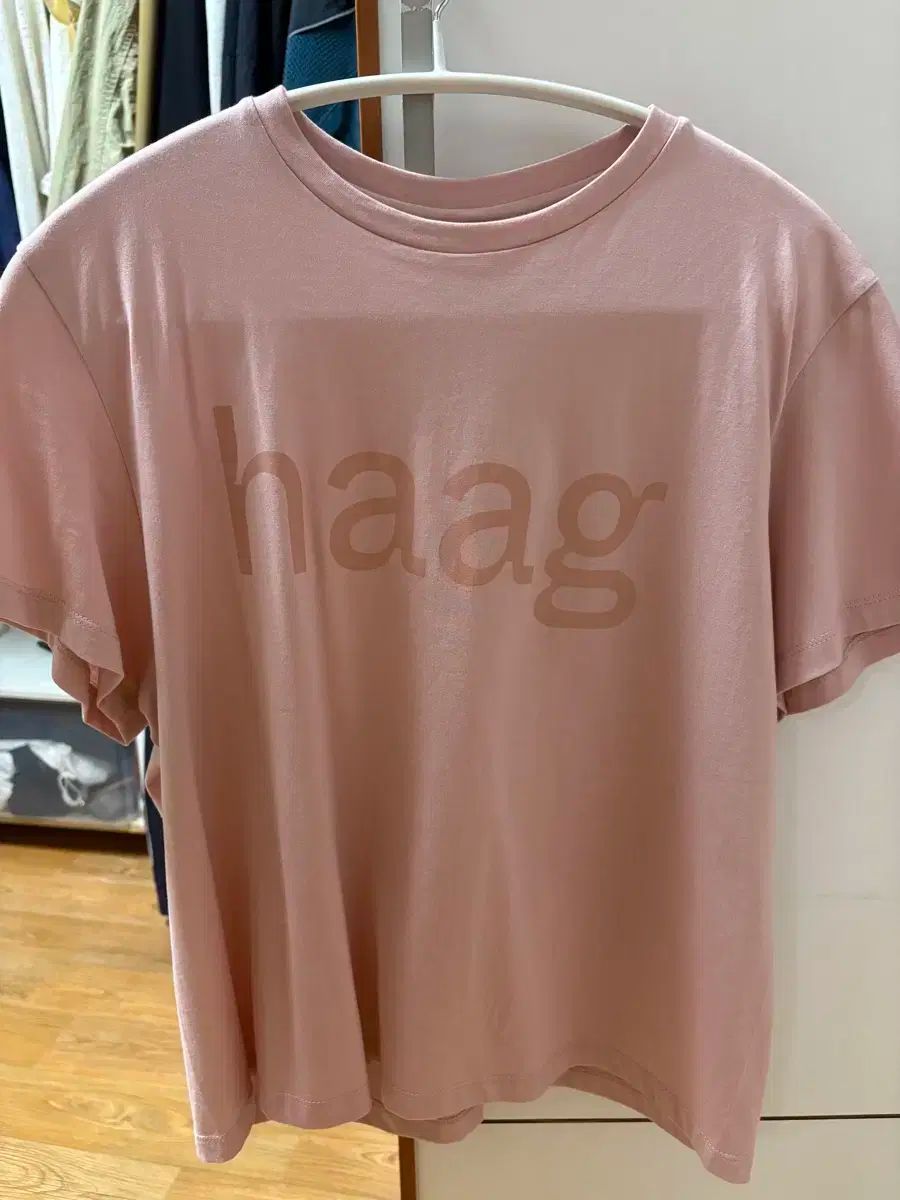haag Tシャツ 韓国 haag haag(ヘイグ) 半袖 Tシャツ ヌーディ ピンク - メルカリ